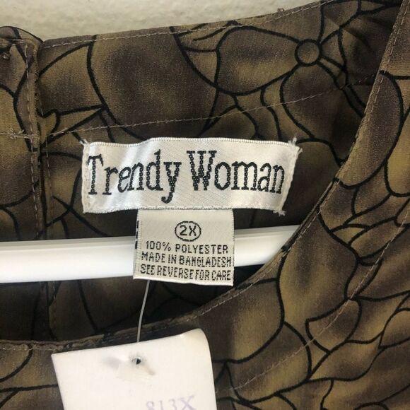 Trendy Woman Sleeveless round Neck printed dress. New with tags size 2X - Picture 4 of 6